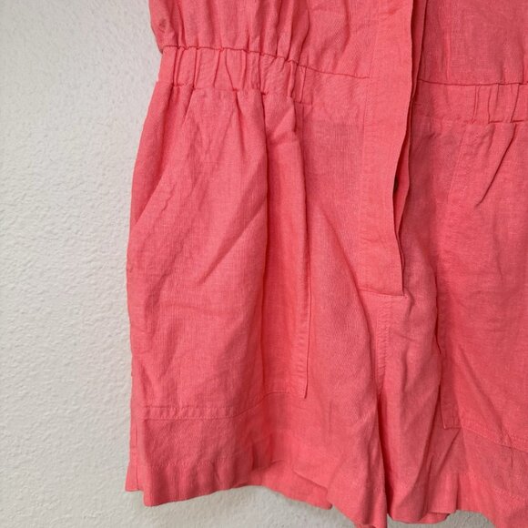 Universal Thread Short Sleeve Romper Womens Size 8 Coral Pink - Picture 5 of 9